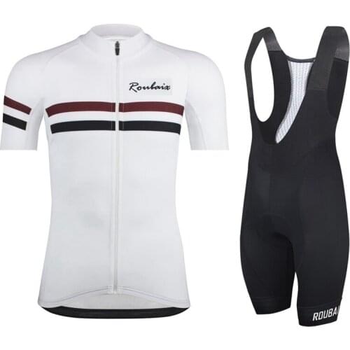 2019 Pro Team Roubaix Summer Mens Cycling Jersey Set Short Sleeve Sport MTB Bicycle Bike Road Riding Set Clothing Bib Shorts