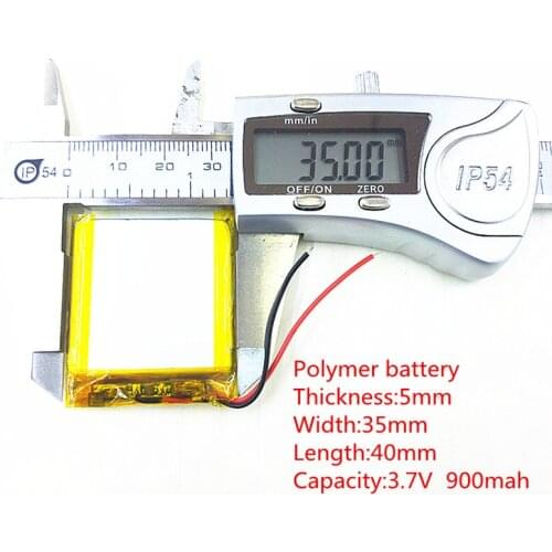 3.7V 900mAh 503540 Lithium Polymer Li-Po li ion Rechargeable Battery cells For Mp3 MP4 MP5 GPS PSP mobile bluetooth