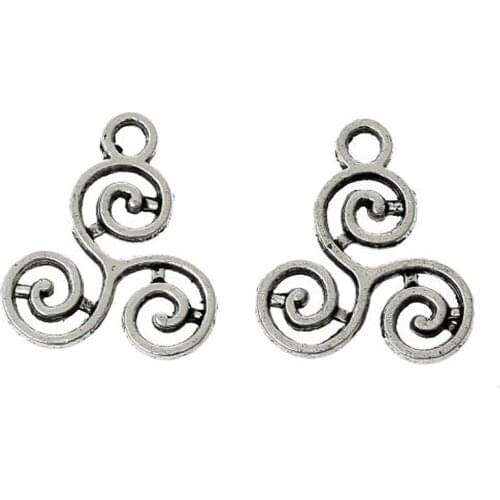 30pcs Celtic Triskelion Choker Pendants, Diy Handmade Necklace Earring Aesthetic Accessories,Charms Findings For Jewelry Making