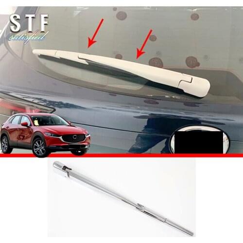 ABS Chrome Rear Window Wiper Arm Blade Cover Trim Overlay Nozzle Molding Garnish For Mazda Cx-30 Cx30 2020 2021