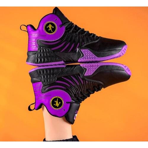 Basketball Shoes for Men Lace-Up High Top Light Sneakers Retro Outdoor Sports Shoes Breathable Women Walking Shoes Basket Femme