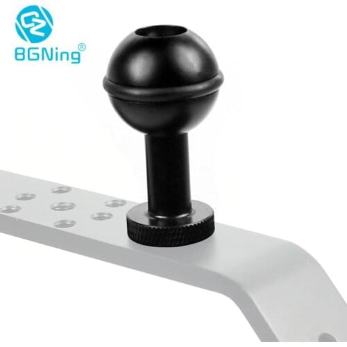 BGNING 1inch Ball Head Adapter 1/4 M5 Adjustable Screw Fixed Mount Camera Underwater Diving Bracket Adapter Photography Part