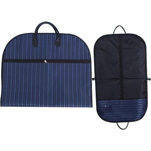 Black Blue Garment Bags Cover Hanging Suit Bag Cover Full Zipper Dress Coat Dustproof Cover Protector Case Travel Bag Dust Cover