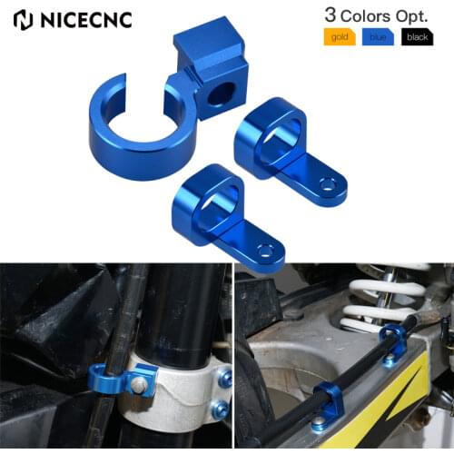 CNC Rear Brake Hose Mounts Cable Clamp Holder For Suzuki RM125 250 RMZ250 RMZ450 DRZ250 DRZ400E/S/SM DR650SE DL650 1100