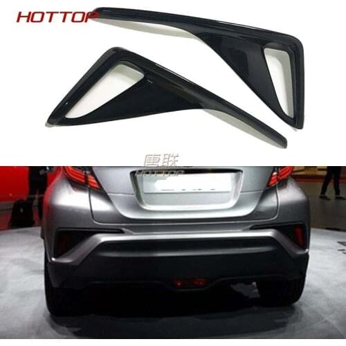 For Toyota C-HR CHR 2017 2018 Car Chrome Styling ABS Black Rear Fog Light Covers Stickers Exterior Decoration Auto Accessories