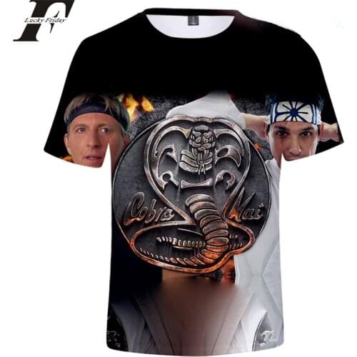 Cobra Kai T Shirts Snake Print Anime kpop Tops Men/Women Fashion 3D Casual Shirts Standard US Size Streetwear Wholesale