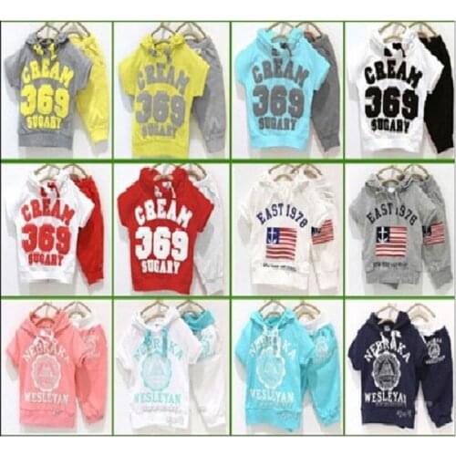 Hooyi Baby Boy Sport Suits Kids Tracksuits Summer Children Clothes Set Hooded Jacket Shorts Harem Pant 2 3 4 year Girls Clothing