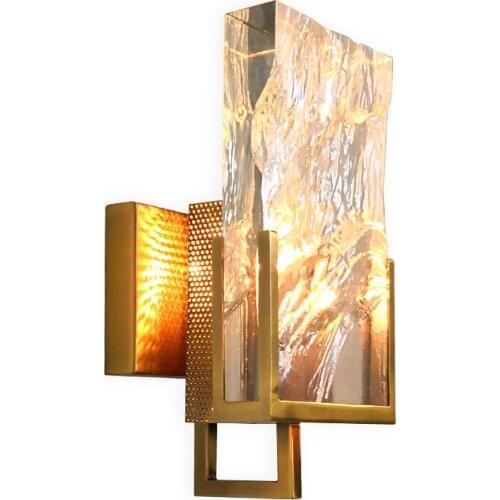 Creative Wall Lamp Nordic Bedside Bedroom Modern Restaurant Living Room Villa Ice Crystal Wall Lamp E14