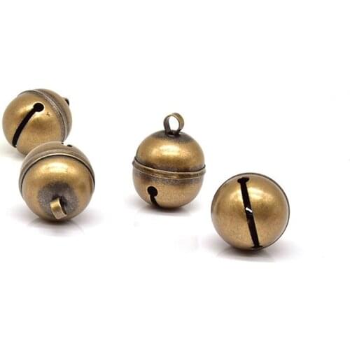 Cat Dog Collar Bells Brass Bells For Collar Dog Charm Bells Pet Pendant With Key Rings For Collars Necklace