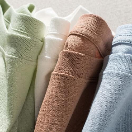 Summer New Arrivals Women Brief Basic Loose Japanese Style Comfortable Cotton Tees 7 Colors