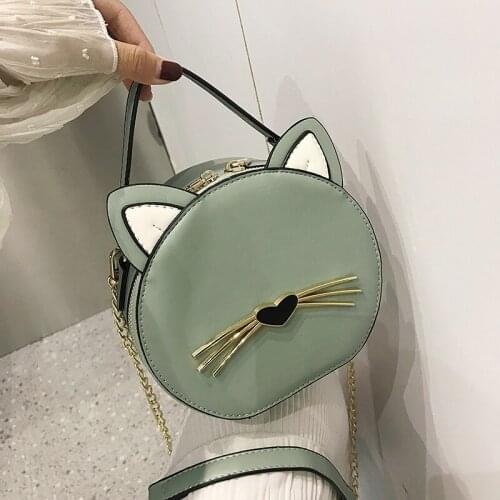High-quality small round bag round 2020 new multicolor cat messenger bag casual all-match shoulder bag cute fresh handbag