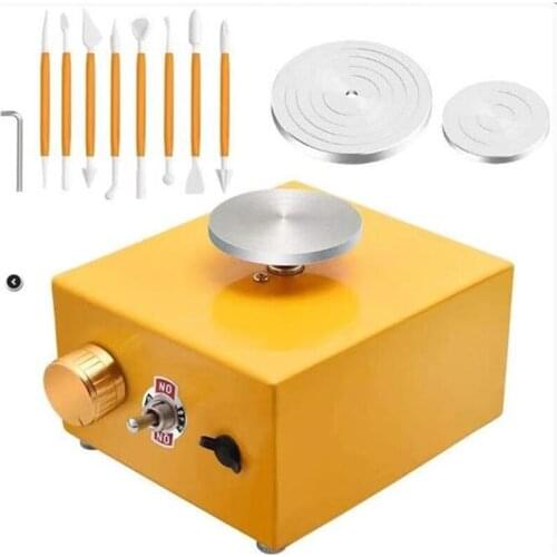 6.5cm and 10cm Turntable Mini Pottery Wheel Ceramic Machine DIY Clay Art Tools US EU UK AU Plug