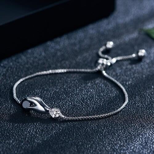 Trendy Fatima Creative Hand Charm Bracelet Hamsa Hand Jewelry Copper Bracelets For Women Crystal Chain Pulsera