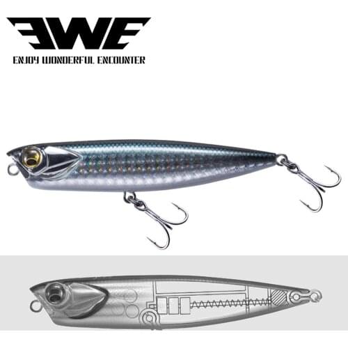 EWE AR-C Floating Pencil Lure 65/85/100mm 6.8/10/14g DOG-X Topwater Stickbait Surface Popper Wobbler For Trout Bass Pike Fishing
