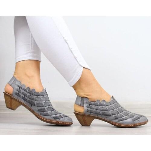 Summer Sandals Wedge Women Sandals Fashion Cross-Knit Short Breathable Women Shoes Casual PU Platform Shoes Gladiator Sandals