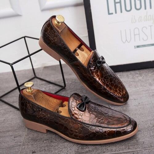 CIMIM Brand Formal Shoes Men Italian Luxury Wedding Shoes Men Business Office Big Size 38-47 Dress Party Loafers Fashion