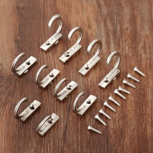 10Pcs Vintage Bronze Single Hooks WHat Coat Robe All Hanger Hooks Bathroom Kitchen Hooks Hanger Furniture Hardware With Screws