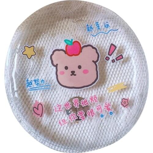Winter Reusable Mini Round Hand Body Warmer Cartoon Pattern Gel Liquid Heat Pack M76F