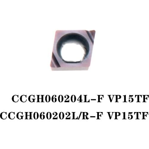 100% Original CCGH CCGH060202L F VP15TF CCGH060204L F 10pcs CNC Lathe Insertion Carbide Insert Quality Assurance High Efficient
