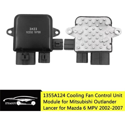 1355A124 Car Cooling Fan Control Unit Module for Mitsubishi Outlander Lancer for Mazda 6 MPV 2002-2007 1C232 19700 AJ51-15-15YA