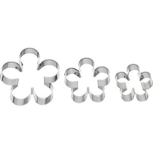 3Pcs/Set Beautiful Stainless Steel Rose Petal DIY Cookie Biscuit Mould Mold Cutter Decor DIY Mold Cutter Baking Mould Tools