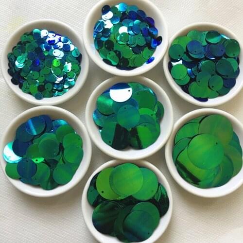 50g/lot 4mm to 30mm Black AB Side Hole Loose Sequins Paillette Sewing,Wedding Craft,Kids DIY Garment Accessories Decoration