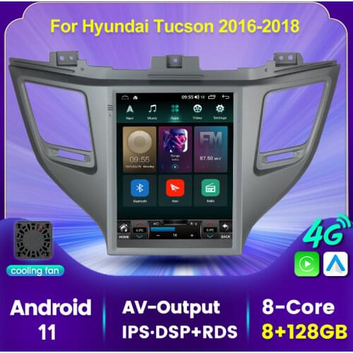 Android 11 6G 128G 9.7‘’ Car Audio GPS Stereo for Hyundai Tucson 3 2014 - 2018 Head Unit Multimedia GPS carplay+Auto Cooling fan