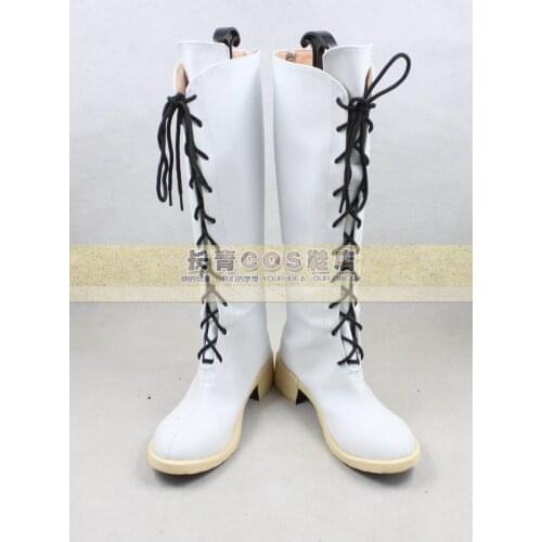 AMNESIA heroine White Long cosplay Shoes Boots C006