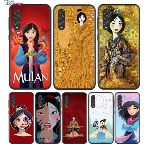 Black Soft Mulan Princess For Samsung Galaxy A90 A80 A70 A70S A60 A50 A40 A30 A30S A20S A20E A10 A10E Phone Case