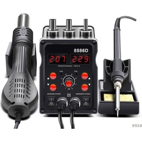 Digital ABS Soldering Station,2 in 1 8586D Soldering Station ,Solder Station 100-480℃ Adjustable Temperature, LED Display