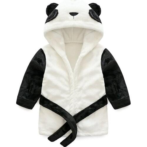 Childrens Bathrobes Lovely Panda Bathrobe Kids Baby Boy&Girl Bath Robes Cotton Warm Pajamas Animal Kids Bath Robes