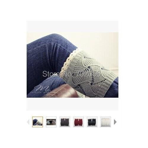 Lace Boot Cuffs knit boot topper lace trim faux legwarmers - lace cuff - shark tank leg warmers #3731