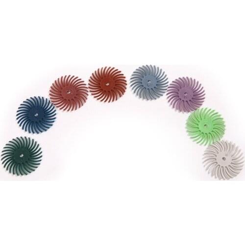 Hot 1Pcs 25mm Grit 80# To 2500# Radial Bristle Abrasive Disk Coarse Dremel Accessories for metal wood fine gap Polishing Wheel