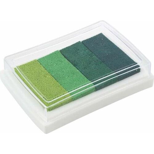 Hot YO-Inkpad Craft Multi Gradient Green 4 x Colors Ink Stamp Pad Oil Based