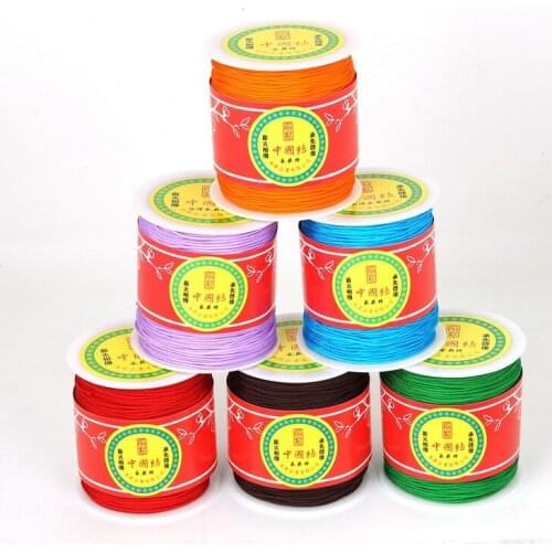 Best Selling 150yard/roll 1.5mm Poly Cord Chinese Knot Cord Macrame Rope Bracelet String Thread DIY Jewlery Accessories