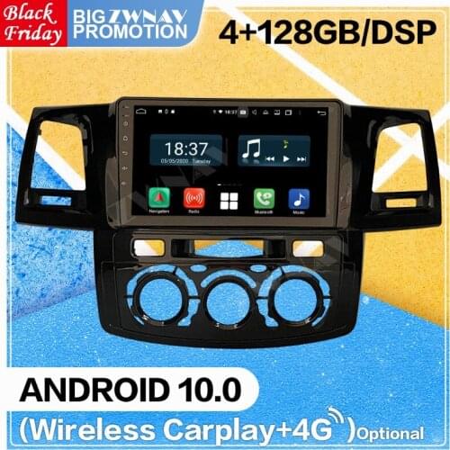 128G Carplay Android Radio Receiver For TOYOTA Fortuner HILUX Revo 2005- 2012 2013 2014 2015 Audio Stereo Video Player Head Unit
