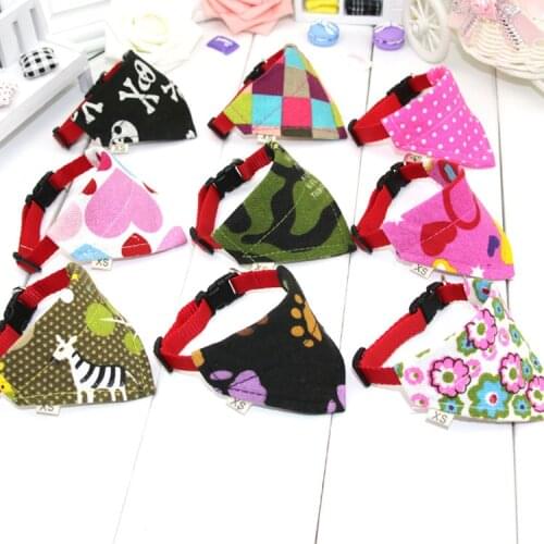 Lovely Adjustable Dog Cat Cotton Scarf Shawl Variety Of Patterns Dog Necklace Puppy Collar
