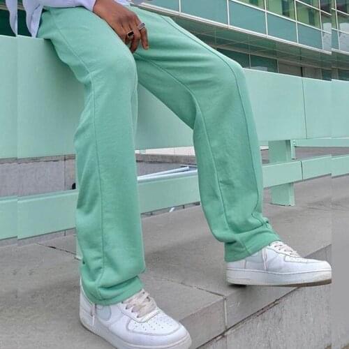 Fashion Streetwear Men Loose Solid Pants Casual Mid Waist Drawstring Straight Pants 2021 Spring Summer Mens Harajuku Trouser 3XL