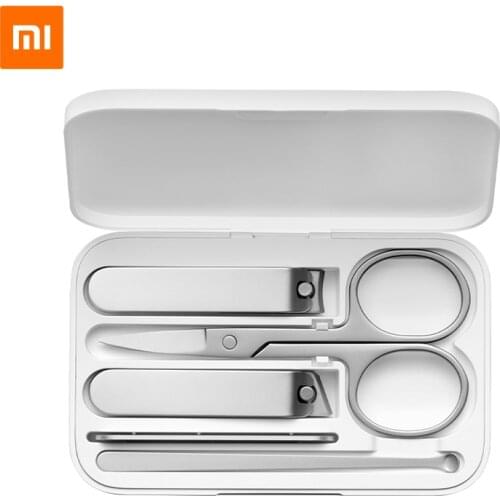 Xiaomi Mijia 5PCS Stainless Steel Household Nail Clippers Set Nail File Earpick Cuticle Scissors Manicure Beauty Bathroom Kit