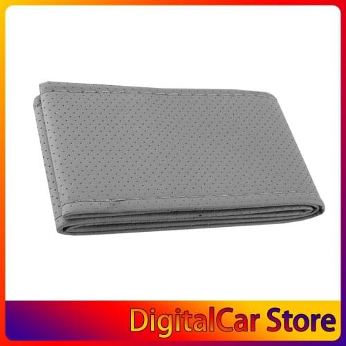 Car Steering Wheel Cover Pu Direction Handlebar Cover Non-Slip Handlebar Set