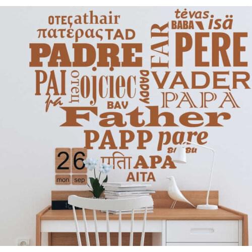 Heart shaped Spainsh Quote wall sticker Celebrate Fathers Day or simply Wall Decal For Livingroom Vinyl Mural RU4048