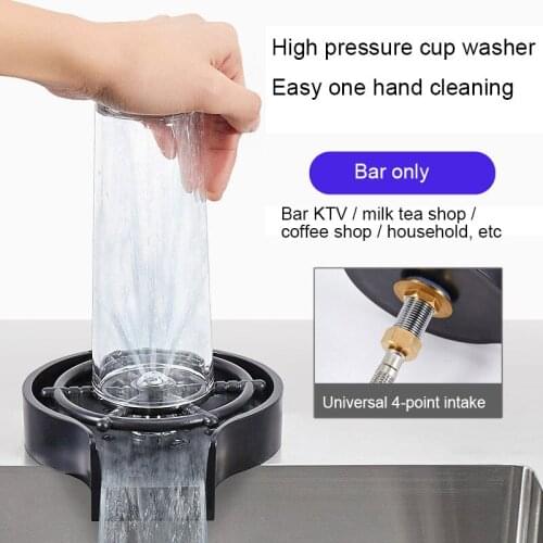 Faucet Glass Rinser For Home Sink Automatic Cup Scourer Washer Bar Coffee Pitcher Wash Cups Tool Household Kitchen Accessories