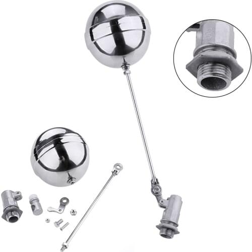 1/2" Float Ball Valve High Pressure Automatic Water Tank Liquid Level Stainless Steel Float Valve Toilet Valve Diameter 100mm