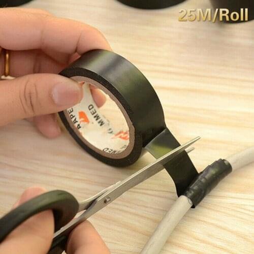 Width 17MM Length 25M Heat-resistant Adhesive Cloth Fabric Tape For Car Auto Cable Harness Wiring Loom Protection New
