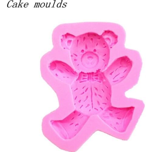 Silicone mold K042 toy bear shape Fondant cake mold Decoration tools