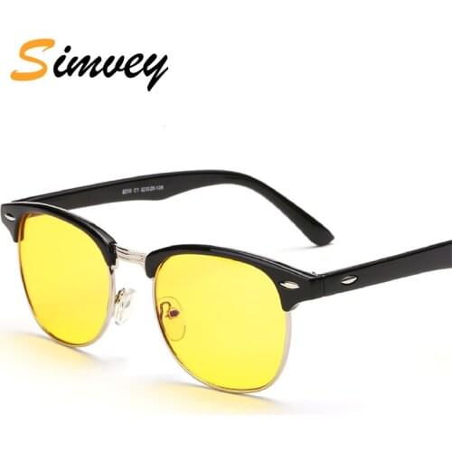 Simvey Fashion Brand Designer Mens Computer Glasses Blue Light Filter Glasses Half Frame Rim Anti Blue Ray Gaming Glasses