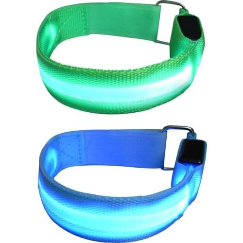 Night Running Reflective Safety Belt Rechargeable LED Luminous Bracelet Wristband for Outdoor Sports Party Decor