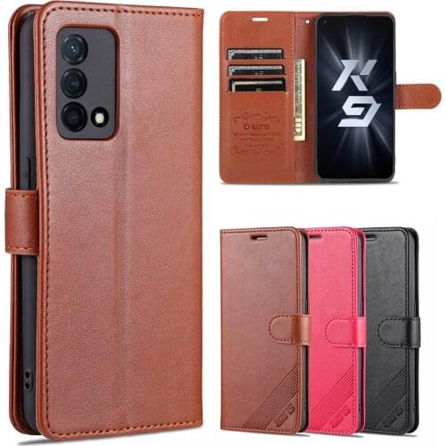 High Quality Flip Cover Fitted Case For OPPO K9 Pu Leather Phone Bags Case protective Holster with closing strap AZNS