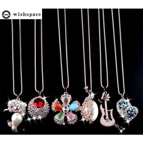 Wishspace new spring/summer 2020 alloy pendant long necklace jewelry wholesale fashion women sweater chain necklace