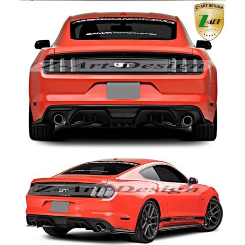 Z-ART performance rear diffuser for Ford Mustang GT PP plastic Rear bumper lip for Mustang 2015-2017 rear lower spoiler